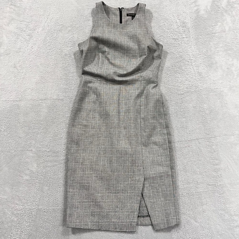 Banana Republic Bi-Stretch Plaid Sheath Dress